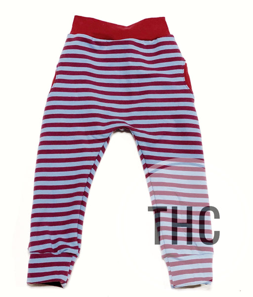 Striped Maroon & Blue Harems
