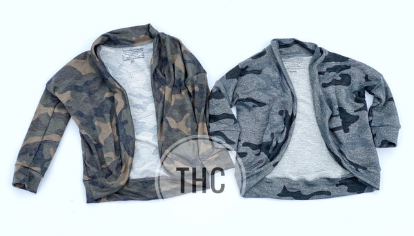 Muted or Gray Camo Lounge Cardi