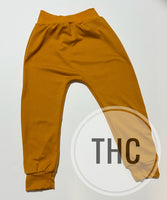Honey Gold Mustard *FLAWED SLIGHT PILLING* Harem Joggers/Crops