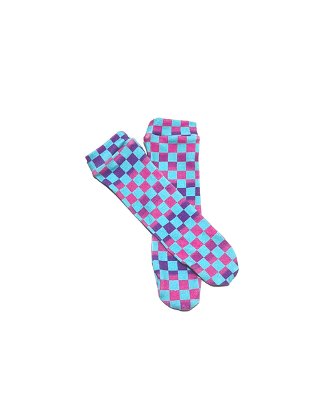 Ocean Checkers Socks